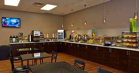 Enjoy a complimentary hot breakfast at the Quality Inn & Suites Saskatoon.